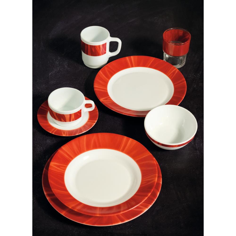 NATURA Menüteller - Ø 23,5 cm - Rot