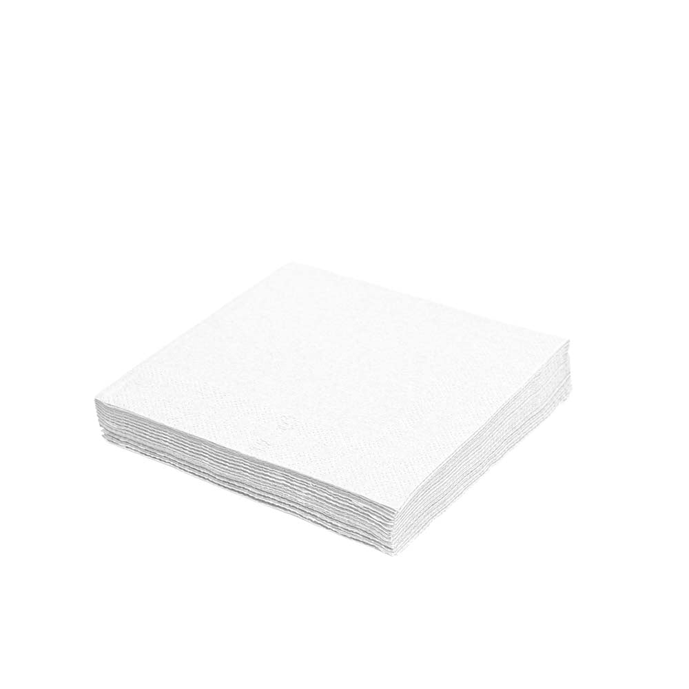 Zelltuchserviette - 33  x  33 cm  -  1/4 Falz  - 3 - lagig  -  Weiß (200 Stk.)