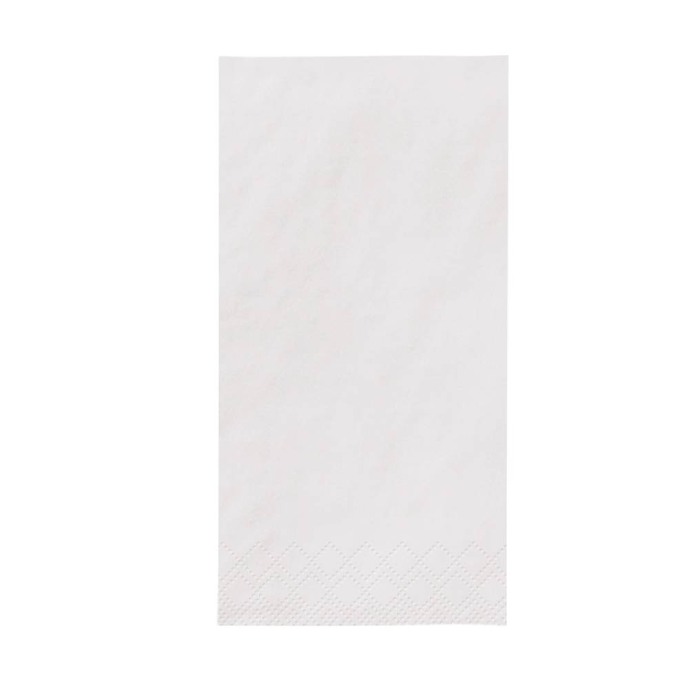 Zelltuchserviette -  33  x  33 cm  -  1/8 Falz  - 2 - lagig  -  Weiß (250 Stk.)