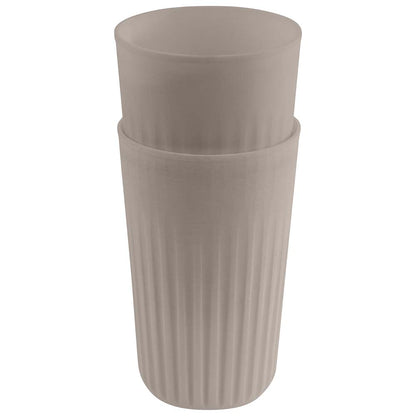 TO-GO Mehrwegbecher - (Ø 8,5 x 13,5) - 0,4 l - (PP) - Braun