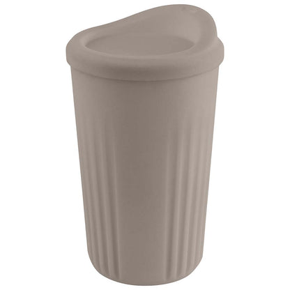 TO-GO Deckel für Mehrwegbecher - (Ø 8,5 x 2,5 cm) - (PP) - Braun