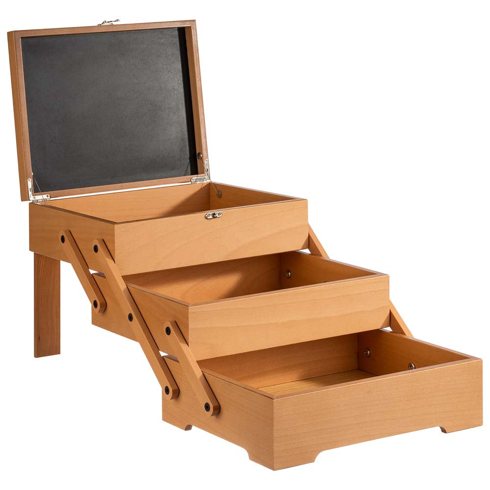 SEWING BASKET Buffetbox - 26 x 29 x 28 cm - Helles Eichenholz