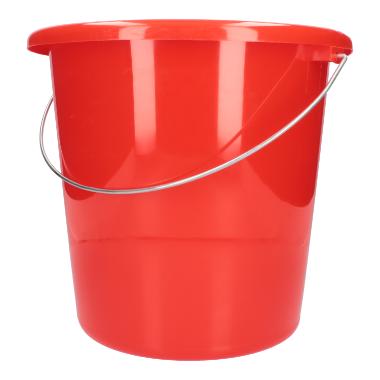 Kunststoffeimer - mit Henkel - 10 l - Rot