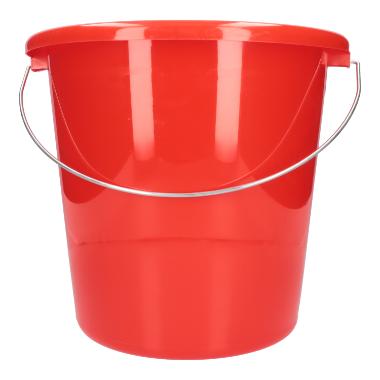 Kunststoffeimer - mit Henkel - 10 l - Rot