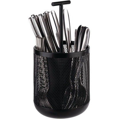 DART Besteckbehälter - (Ø 12 x 25 cm) - Metall - Schwarz