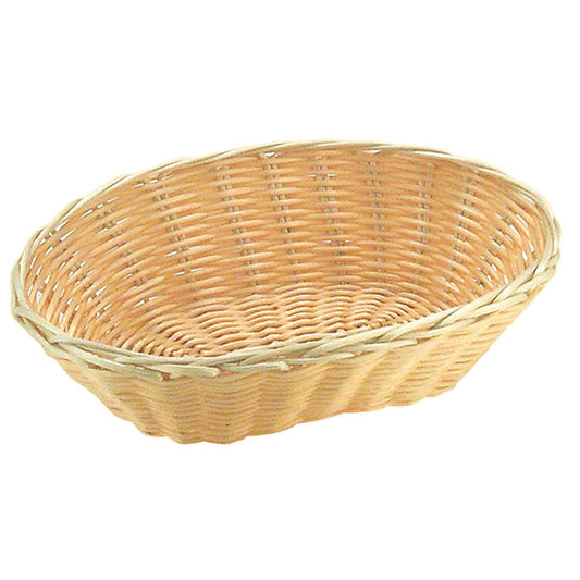 PE-Flechtkorb oval - 23 x 15 x 6,5 cm - Natur