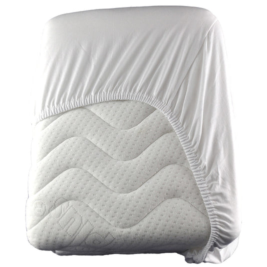 KUTA Elastik Jersey Spannbettlaken - 200 x 200 x 28 cm - Weiß