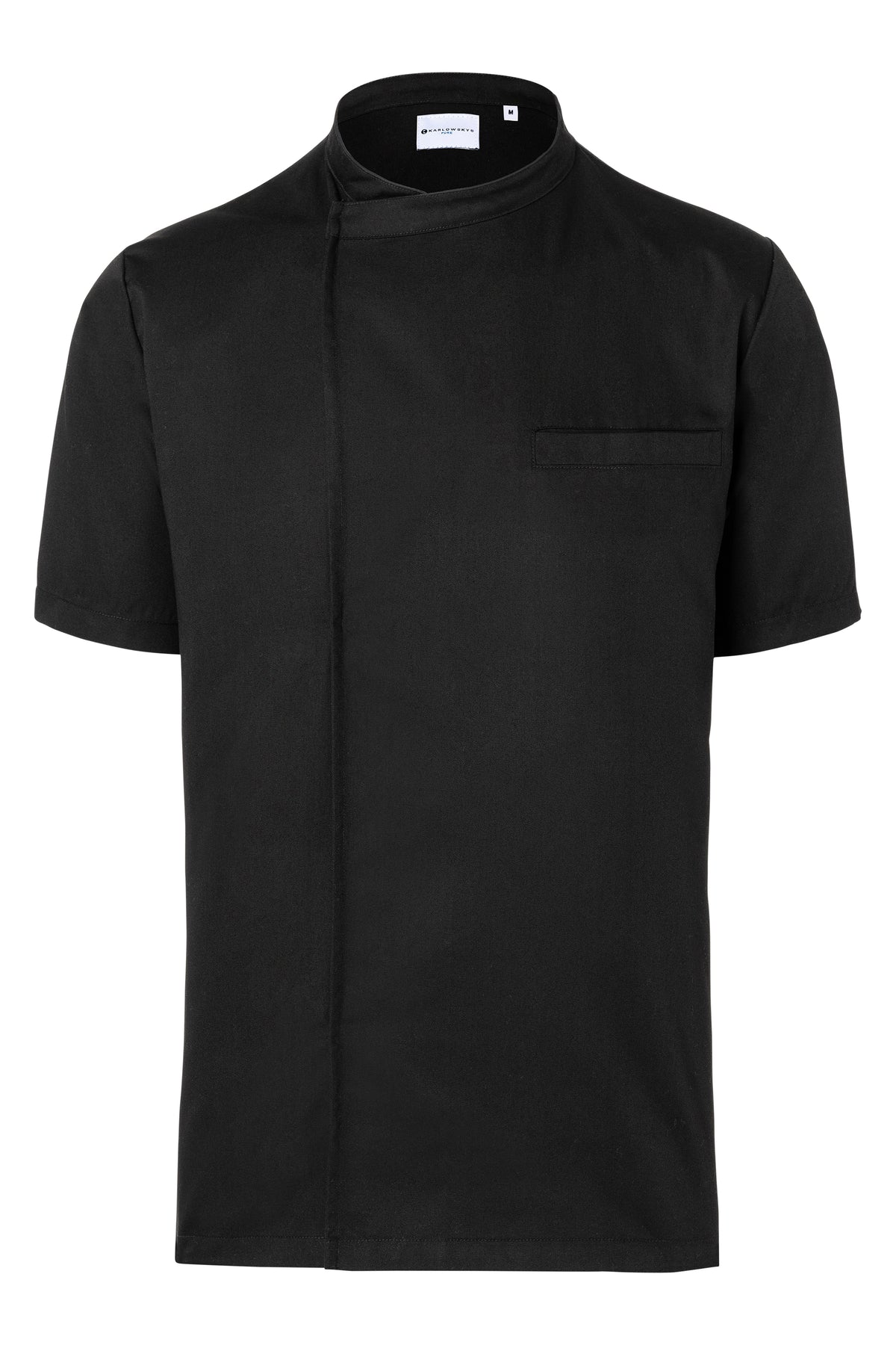 Herren-Kochhemd Mischgewebe (Kurzarm) - Schwarz - 3XL