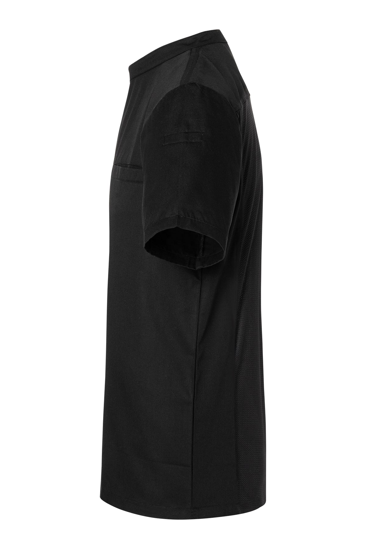 Herren-Kochhemd Mischgewebe (Kurzarm) - Schwarz - XL