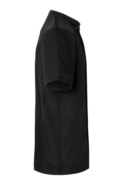 Herren-Kochhemd Mischgewebe (Kurzarm) - Schwarz - 4XL