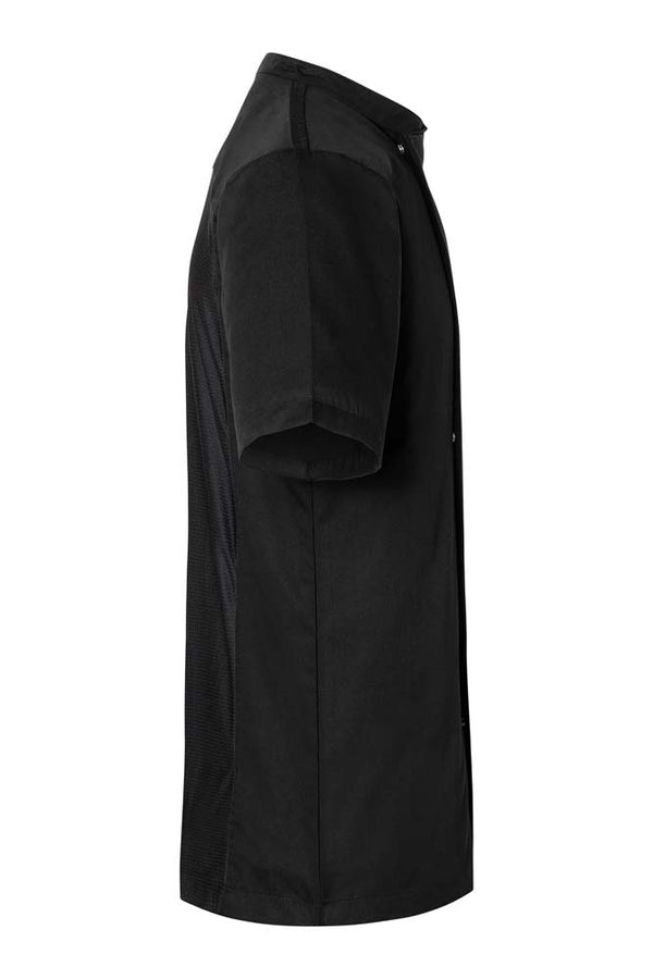 Herren-Kochhemd Mischgewebe (Kurzarm) - Schwarz - 4XL