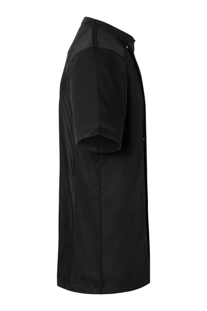 Herren-Kochhemd Mischgewebe (Kurzarm) - Schwarz - XL