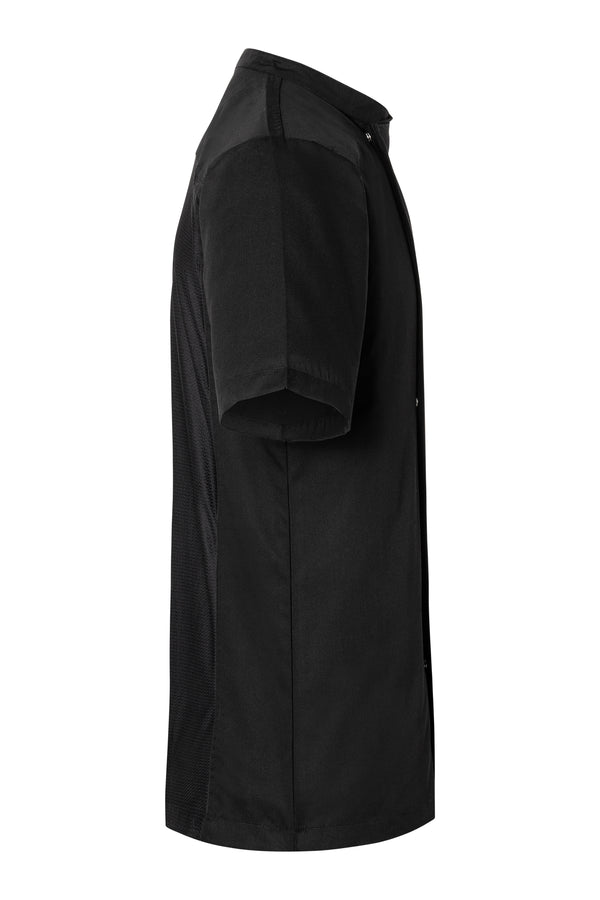 Herren-Kochhemd Mischgewebe (Kurzarm) - Schwarz - 3XL