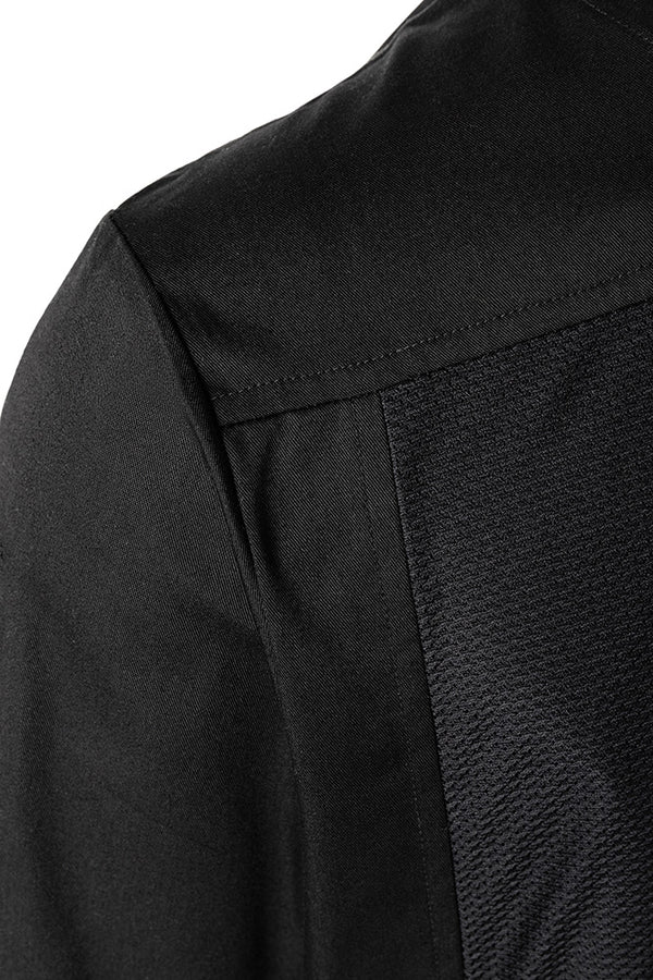 Herren-Kochhemd Mischgewebe (Kurzarm) - Schwarz - XS