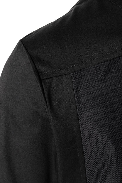 Herren-Kochhemd Mischgewebe (Kurzarm) - Schwarz - XL