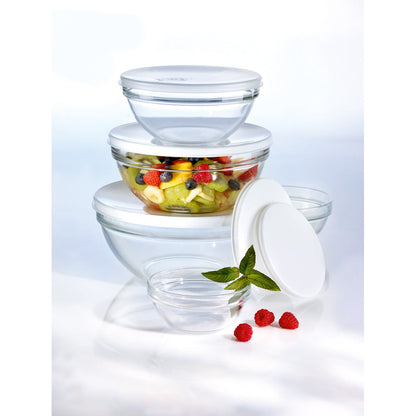 EMPILABLE Glasschüssel mit Deckel - Ø 23 x 10,5 cm (Inhalt 2,6 l)