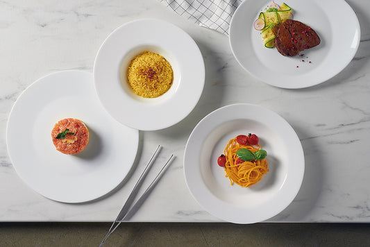 GRANGUSTO Teller, Gourmet - Ø 33 cm - weiß
