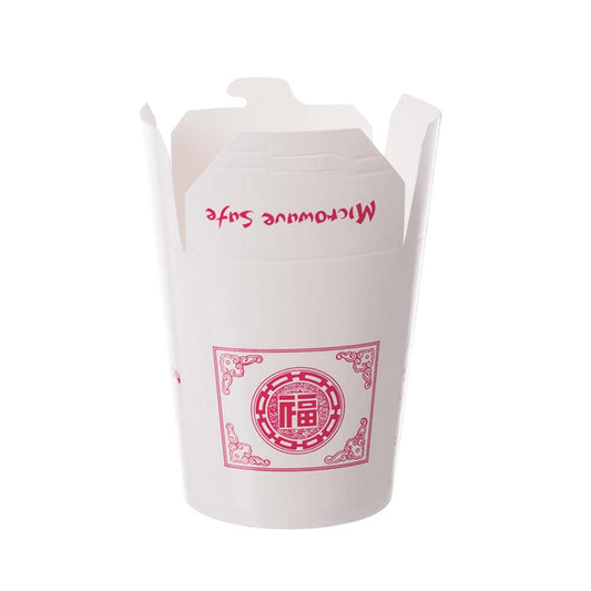 ASIA Food Container - Pappe - 470 ml - runder Boden - Motiv (50 Stück)